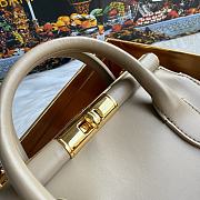 DG Mini Marlene Day bag in palmellato calfskin beige 19x13.5x7cm - 3