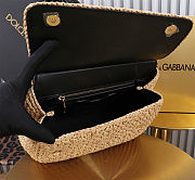 DG Sicily handbag in crochet raffia 25x20x12cm  - 5