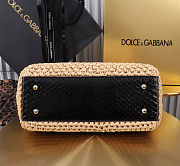 DG Sicily handbag in crochet raffia 25x20x12cm  - 4