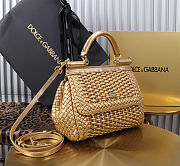 DG Small Sicily Bag Gold 20x16x8cm  - 3