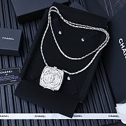 Chanel Bling Compact Crossbody Silver Necklace - 1