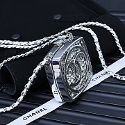 Chanel Bling Compact Crossbody Silver Necklace - 3