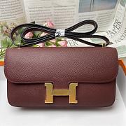 Hermes Constance Elan Burgundy Epsom Gold 24cm - 1