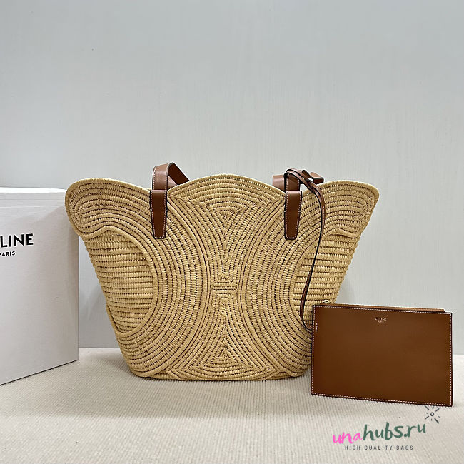Celine Panier Medium Raffia 47x30.5x15cm - 1