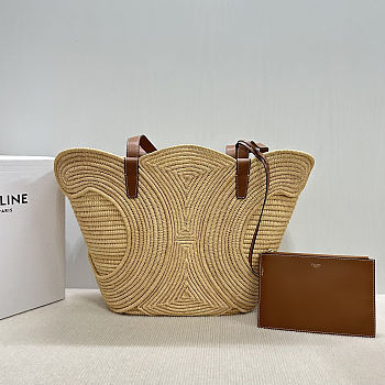 Celine Panier Medium Raffia 47x30.5x15cm