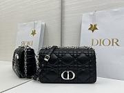 Dior Medium Soft Caro Bag Black silver 25x16x9cm - 1