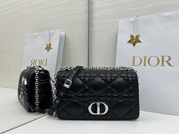 Dior Medium Soft Caro Bag Black silver 25x16x9cm