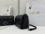 Dior Medium Soft Caro Bag Black silver 25x16x9cm - 5