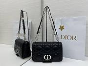 Dior Medium Soft Caro Bag Black silver 25x16x9cm - 2