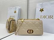 Dior Medium Soft Caro Bag Beige Gold 25x16x9cm - 1