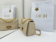 Dior Medium Soft Caro Bag Beige Gold 25x16x9cm - 2