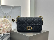 Dior Medium Soft Caro Bag Black Gold 25x16x9cm - 1