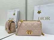 Dior Medium Soft Caro Bag Pink Gold 25x16x9cm - 1