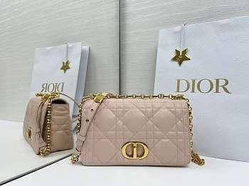 Dior Medium Soft Caro Bag Pink Gold 25x16x9cm