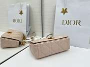Dior Medium Soft Caro Bag Pink Gold 25x16x9cm - 3