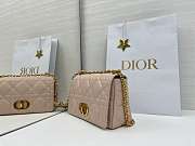 Dior Medium Soft Caro Bag Pink Gold 25x16x9cm - 2