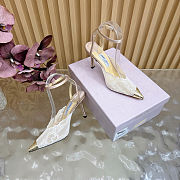 Jimmy Choo Faiz 100 White Lace Pumps - 3