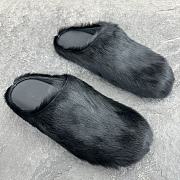 Marni Fussbet Sabot black calf-hair slippers - 1