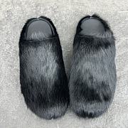 Marni Fussbet Sabot black calf-hair slippers - 3