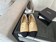 Chanel Moccasins Beige Black - 2