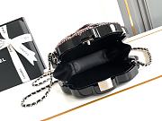 Chanel Plexiglass Strass Camellia Minaudiere Clutch Pink Black - 5