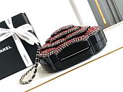 Chanel Plexiglass Strass Camellia Minaudiere Clutch Pink Black - 4