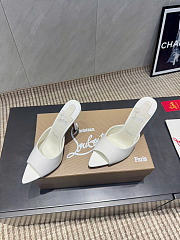 Christian Louboutin Miss Z Mule 100 mm Patent White - 1