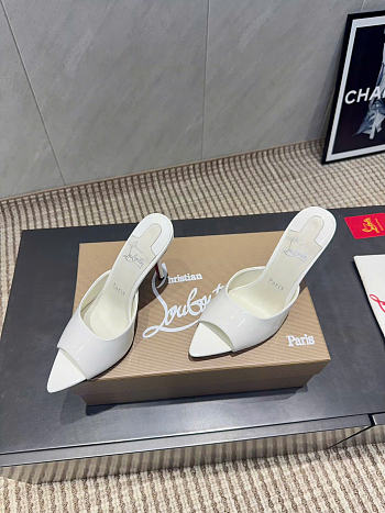 Christian Louboutin Miss Z Mule 100 mm Patent White
