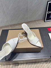 Christian Louboutin Miss Z Mule 100 mm Patent White - 4