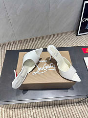 Christian Louboutin Miss Z Mule 100 mm Patent White - 3