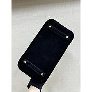 Hermes Birkin 25 Bag Black Doblis Suede 25cm - 5