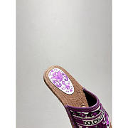Dolce & Gabbana Slides With Thread Embroidery Purple - 4
