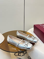 Gucci Horsebit ballet flat in silver  - 1