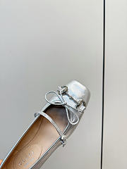 Gucci Horsebit ballet flat in silver  - 4