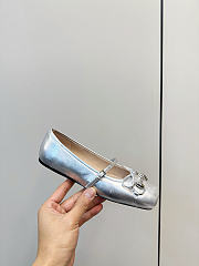 Gucci Horsebit ballet flat in silver  - 3