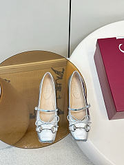 Gucci Horsebit ballet flat in silver  - 2