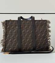 Fendi Summer Tote Brown fabric bag 37x29x16cm - Unahubs - 1