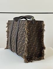 Fendi Summer Tote Brown fabric bag 37x29x16cm - Unahubs - 4