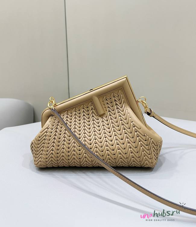 Fendi First Small beige 24x9x18cm - Unahubs - 1