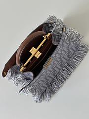 Fendi Peekaboo ISeeU Petite Blue denim 20x11x15cm - Unahubs - 4