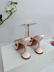 Amina Muaddi Sling Heels Silver 9.5cm - Unahubs  - 4