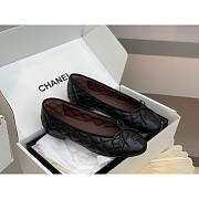 Chanel Quilted Ballet Flats In Black - Unahubs - 1