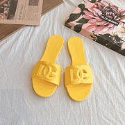Dolce & Gabbana Rubber Beachwear Sliders Yellow - Unahubs - 1