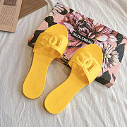 Dolce & Gabbana Rubber Beachwear Sliders Yellow - Unahubs - 3
