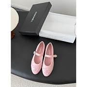 Chanel Mary Jane Flats In Light Pink - 1