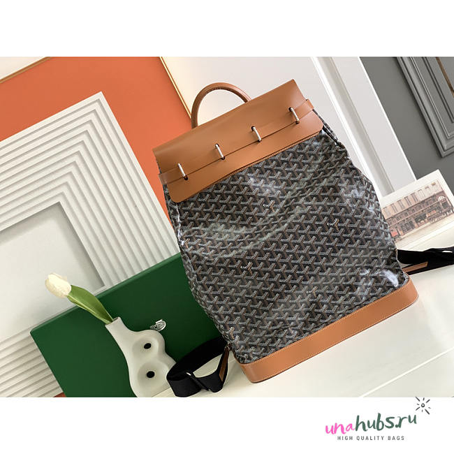 Goyard Cisalpin MM Backpack In Black & Tan 48x22x36cm - Unahubs - 1