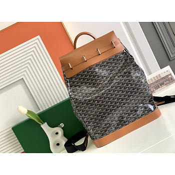 Goyard Cisalpin MM Backpack In Black & Tan 48x22x36cm - Unahubs