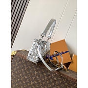 Louis Vuitton Side Trunk MM Handbag Silver 23x16x8.5cm - Unahubs - 3
