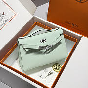 Hermes Kelly Pochette Swift Green 22cm - Unahubs - 4