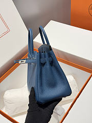 Hermes Birkin 25 Blue Silver Togo 25cm - Unahubs - 5
